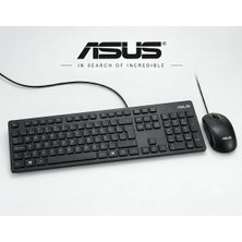 Asus AW311 USB Kablolu Q Klavye Mouse Set Siyah Türkçe  Fonksiyonlu
