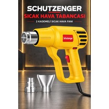 SCHUTZENGER 4200T Sıcak Hava Tabancası Bakır Sarıgı 2 Kademeli Sıcak Fan Tabancası Turbo Makine Sarı