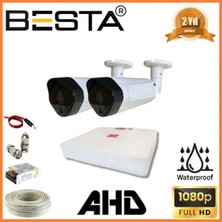 Pileli Store 2 Mp 1080P 2 Dış Mekan Kameralı Ahd Güvenlik Seti