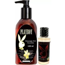TeknoKapsül Playboy Aromaterapi Natural Massage Oil 120 ml + Çilek Aromalı Massage Vücut Masaj Yağı 50 ml