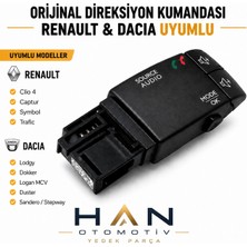 Motovex Renault Dacia Direksiyon Kumandası Orijinal | Clio 4 Symbol Duster Sandero 255522448R Orjinal Yedek Parça