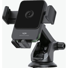 LinkTech W750 Premium Kablosuz 15W Hızlı Araç Şarjlı Telefon Tutacağı