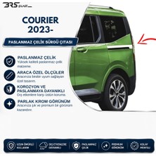 Brsplast Ford Courier Uyumlu 2023 ve Üzeri Krom Sürgü Çıtası 2 Parça Paslanmaz Çelik
