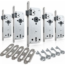 Badem10 Sessiz Gömme Kilit 5 Adet Set 40 mm Oda Kapısı Kilidi Barelsiz Iç Kapı Kilidi Seti