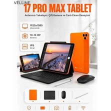 Velline 17 Pro Max 10.1 Inç Fhd Tablet IPS Ekran Klavye Mouse Kalem Seti Android Hızlı Şarjlı Çok Renkli