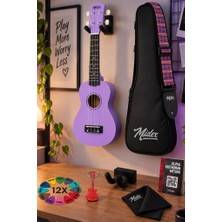 Midex UKX-901PRP Mor Soprano Ukulele (Askı Çanta Metod Pena)