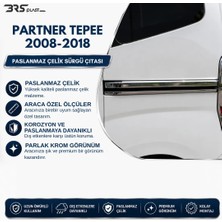 Peugeot Partner Tepee Uyumlu 2008 ve Üzeri Krom Sürgü Çıtası 4 Parça Paslanmaz Çelik