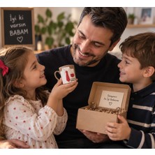 Poli & Pera Baba Temalı El Yapımı Kupa Bardak - Babalar Günü Hediyesi - Babaya Özel Hediye