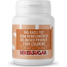 Şeker & Sugar Turuncu Yağ Bazlı Toz Gıda (Boyası) Renklendiricisi 25 G