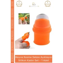 Denguva Özel Seri Pratik Baş Parmak Koruyucu Eldiven Meyve Kesme Sebze Ayıklayıcı Silikon Aparat Kadın Set