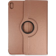 Elivora Apple iPad 2025 10.9 10.nesil (A16) Kılıf 360 Tablet Deri Kılıf - Rose Gold