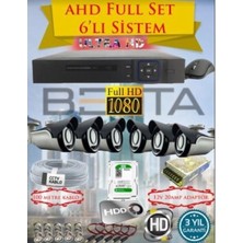 Pileli Store 2mp Ahd 1080P 6 Kameralı Güvenlik Seti