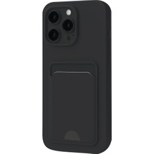 Elivora Apple iPhone 16 Plus Kılıf Kelvin Kartvizitli Silikon - Siyah