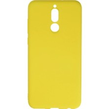Elivora Huawei Mate 10 Lite Kılıf Nano Içi Kadife Silikon - Sarı