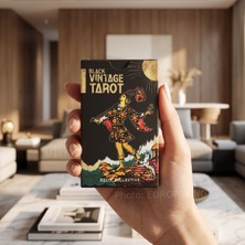 Black Vintage Tarot Kartları – 78 Kart ve Kılavuzlu Kutulu Tarot Destesi