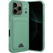 Elivora Apple iPhone 17 Pro Kelvin Kartvizitli Silikon - Açık Yeşil