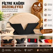Print Zone Coffee Filter Holder Size 4 - 100 Adete Kadar Kapasiteli No.4 Filtre Kahve Kağıdı Standı ve Organizer