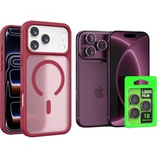 Vendas iPhone 18 Pro Max Uyumlu Mat Arka Yüzey Kamera Çıkıntılı Jota M-safe Joko Kapak + Kamera Lens Koruyucu