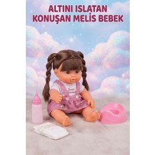 Farbu Oyuncak Altını Islatan Konuşan Melis Bebek 30 cm Aksesuarlı Kafası Kolları Et Oyuncak Bebek