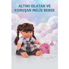 Farbu Oyuncak Altını Islatan Konuşan Melis Bebek 30 cm Aksesuarlı Kafası Kolları Et Oyuncak Bebek
