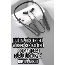 Mey İthalat Mey Ithalat® Dijital Batarya Göstergeli Bluetooth Özellikli Boyun Askılı Kulaklık