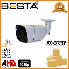 Pileli Store 2 Mp 1080P 36 LED Bullet Ahd Güvenlik Kamerası 10 Adet Koli