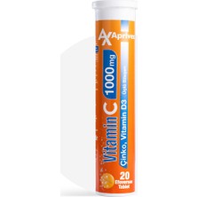 Aprivex Vitamin C 1000 Mg Üçlü Bileşen Efervesan - 20 Tablet