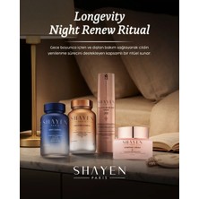 Shayen Paris Longevity 4'lü Set: Collagen Complex™ Kolajen + Night Complex™ Magnezyum Gıda Takviyesi, Collagen Micro Shot Serum 300™ Spiküllü + Bio Repair Cream 100H™ Yoğun Nemlendirici Krem, Yaşlanma Karşıtı