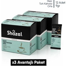 Shazel Hazır Türk Kahvesi Orta x 3 Adet