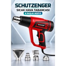 SCHUTZENGER 4700A Sıcak Hava Tabancası Makinesi Kırmızı 4 Başlıklı Bakır Sarıgı Lip 2 Kademeli Devir