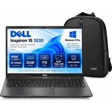 Dell Inspiron 15 3530  I5-1334U 32GB Ram 1tb SSD 15.6"  Fullhd  Taşınabilir Bilgisayar Windows 11 Pro + Snertech Çanta
