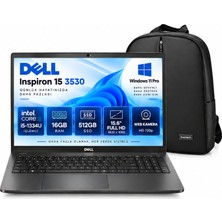 Dell Inspiron 15 3530  I5-1334U 16GB Ram 512GB SSD 15.6"  Fullhd  Taşınabilir Bilgisayar Windows 11 Pro + Snertech Çanta