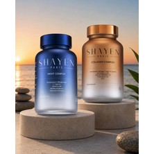 Shayen Paris Sabah & Akşam Longevity Supplement Set™, Içten Güzelliğe Bütüncül Gıda Takviyesi, Collagen Complex™ L Night Complex™ , Stressiz Uyku Düzenleyici I Stressiz, Rahat