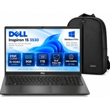 Dell Inspiron 15 3530  I5-1334U 8gb Ram 1tb SSD 15.6" Fullhd  Taşınabilir Bilgisayar Windows 11 Pro + Snertech Çanta