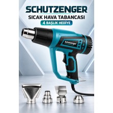 SCHUTZENGER 4600A Sıcak Hava Tabancası Makinesi Mavi 4 Başlıklı Bakır Sarıgı Lip 2 Kademeli Devir