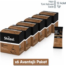 Shazel Hazır Türk Kahvesi Sade x 6 Adet