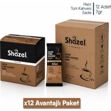 Shazel Hazır Türk Kahvesi Sade x 12 Adet