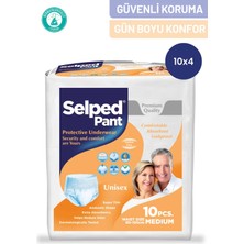 Selped Yetişkin Emici Külot Bez - Yüksek Emicili Hasta ve Yetişkin Külot Bez 10'lu 4 Paket - 10X4