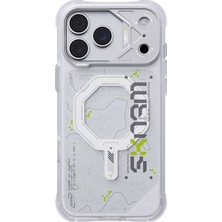 iPhone 18 Pro Max Uyumlu Kılıf M-Safe Şarj Özellikli Skinarma Sonar Kapak Beyaz