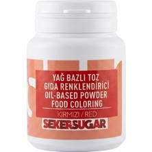 Şeker & Sugar Kırmızı Yağ Bazlı Toz Gıda (Boyası) Renklendiricisi 25 G