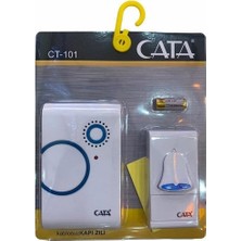Cata CT-101 Kablosuz Kapı Zili Mavi Farklı Ses Melodili Lüks Uzaktan Kumandalı Zil