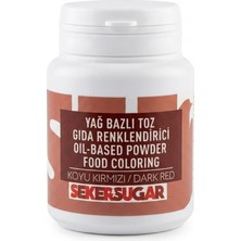 Şeker & Sugar Koyu Kırmızı Yağ Bazlı Toz Gıda (Boyası) Renklendiricisi 25 G