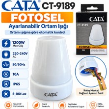 Cata CT-9189 Fotosel 10A IP65 1200W Ayarlanabilir Ortam Işığı Sensörü