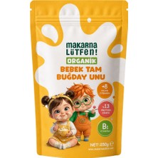 Makarna Lütfen Organik Bebek Tam Buğday Unu (250 Gram)