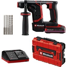 Einhell Professional Akülü Pnömatik Matkap TP-HD 18/17-C Li BL +5 (3.0Ah) | PXC | 18 V | 1,7 J | Kompakt | Kömürsüz | SDS-Plus | 2 fonksiyon | 5 adet matkap ucu | 3,0 Ah SEALED akü ve şarj cihazı