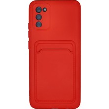 A-Luxe Samsung Galaxy A02S Kılıf Kelvin Kartvizitli Silikon - Kırmızı