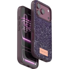 A-Luxe Onegif Apple iPhone 18 Pro Max Bright Simli Kapak - Bordo