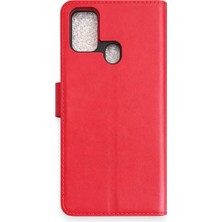 A-Luxe Samsung Galaxy M31 Kılıf Trend S Plus Kapaklı Kılıf - Kırmızı