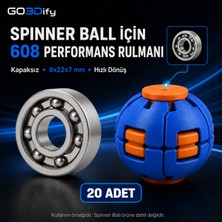 608 Kapaksız Hızlı Dönen Performans Rulmanı 8X22X7 mm Spinner Ball ve Hobi Uyumlu 20 Adet