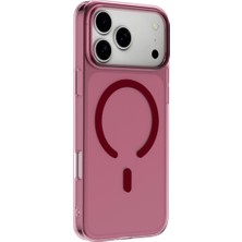 A-Luxe Apple iPhone 18 Pro Combo Sert Şeffaf Magsafe Kapak - Bordo